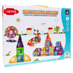 Veľká sada magnetických tehál 128 prvkov